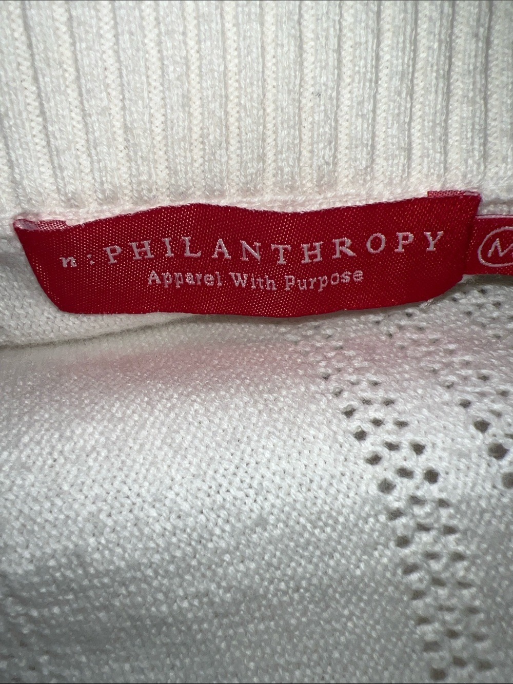 Philanthropy Crossover V-Neck, Cotton/Cashmere Sweater, (0013) - Picture 2 of 10